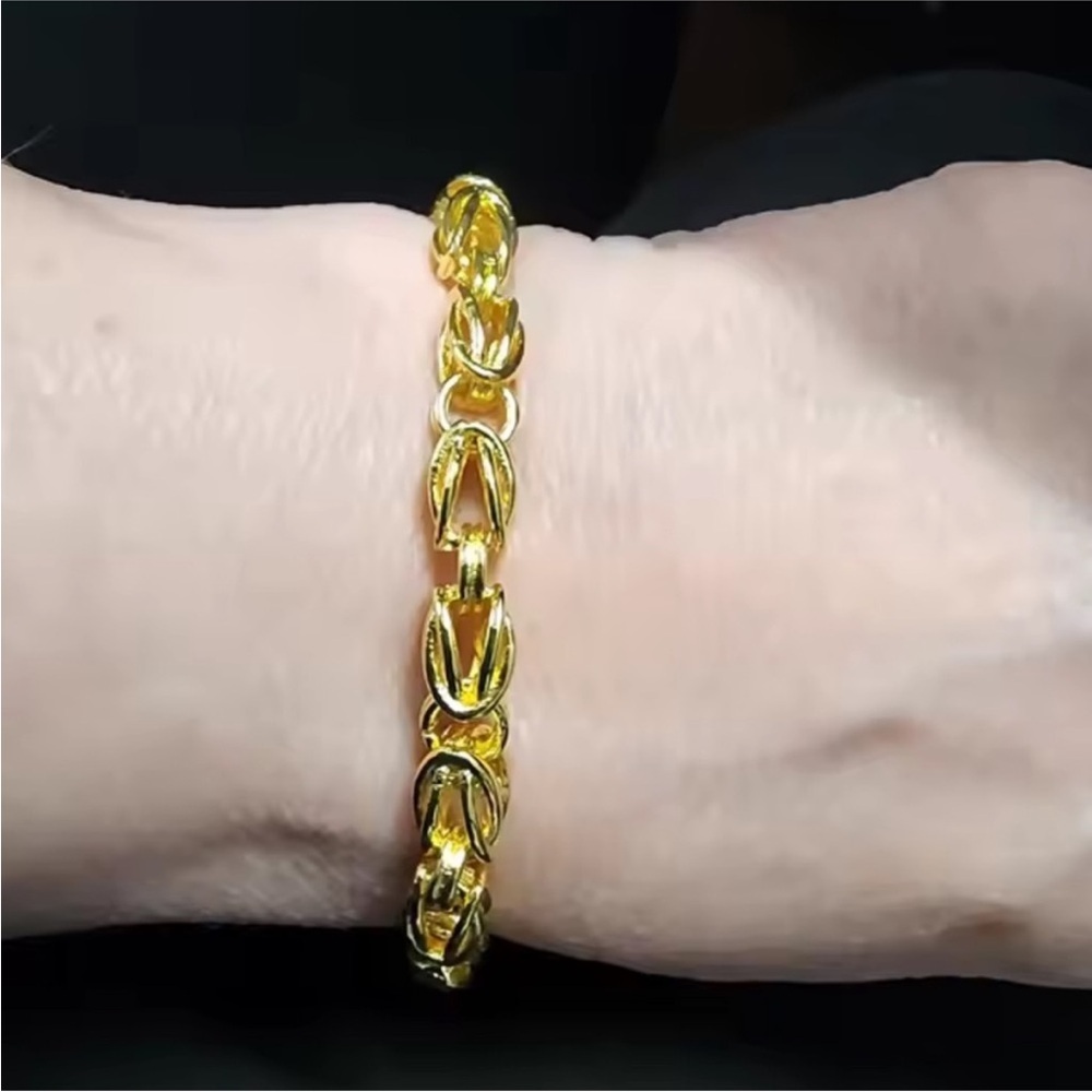New Unique Luxury 18k Gold Plated Gold Bracelet